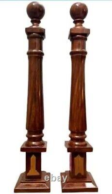 Masonic Regalia Blue Lodge Grand Lodge Hand Made Wooden Super Deluxe Pillars Set