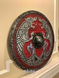 Medieval Shield Viking Shield 24 Wooden Shield Heavy Metal Fitted Handmade Gift