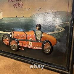 Monaco Grand Prix 1923 Hand Painted 3D Effect Wooden Sign