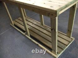 New Hand Made 4ft Up To 7ft Heavy Duty Wooden Work Bench