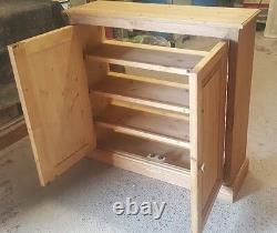 New Solid Pine Shoe Cupboard, Wooden Shoe Storage Unit Made To Order