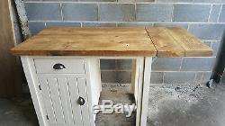 New Solid Wood Free-standing Chunky Kitchen Island Wooden Breakfast Bar Set