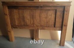 New Solid Wood Rustic Chunky Double, King-size, Super-king Panel Bed Wooden Bed
