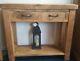 New Solid Wood Rustic Chunky Plank Wooden Console Hall Table Made To Measure