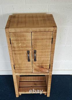 New Solid Wood Rustic Chunky Wooden Plank Small Bathroom Unit Made To Measure