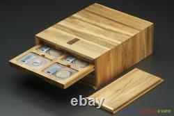 New Wooden Storage Box with Display Tray Handmade for 30 PCGS Slab Coin Holder