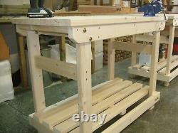 New hand made 4FT solid heavy duty, wooden work bench