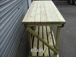 New hand made 7FT solid heavy duty, wooden work bench table