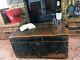 Old Antique Pine Chest, Vintage Wooden Storage Trunk, Blanket Box, Coffee Table
