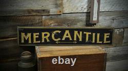 Old Time Mercantile Sign Rustic Hand Made Vintage Wooden Sign