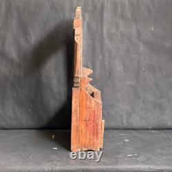Old Vintage Hand Made Wooden Bathroom Wall Hanging Dressing Mirror Frame