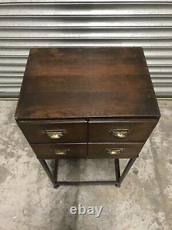 Original Vintage Wooden Index Drawers/industrial/furniture/home/storage/table