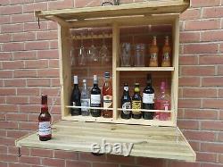 Outdoor Bar Wine Beer Gin Drinks Garden Party Home Drinks Wooden Wall Cabinet