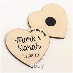 PERSONALISED Wooden Save The Date Magnets Floral Save The Date Calendar Cards