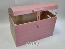 PINK Wooden Trunk Chest Storage Toy Box Bed Furniture Wood Ottoman Basket LARGE