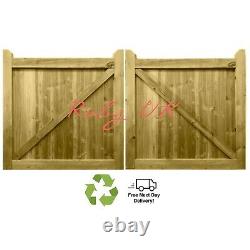 Pair of Premium Driveway Gates, Cottage Entrance Gates. Handmade wooden Gates