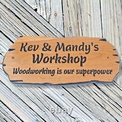 Personalised Oak Carved Rustic Wooden Sign House Name Address Plaque Outdoor