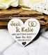 Personalised White Wooden Heart Save The Date Wedding Fridge Magnet Invites