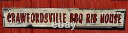 Personalized BBQ Rib House Rustic Hand Made Vintage Wooden Sign