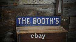 Personalized Family Name Sign Rustic Hand Made Vintage Wooden Sign