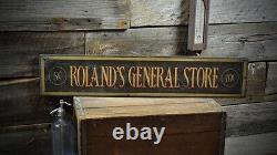 Personalized General Store Sign -Rustic Hand Made Vintage Wooden Sign