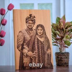 Personalized Wooden Gift, Wood carving picture, Custom photo engraving plaque