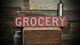 Primitive Distressed Grocery Sign Rustic Hand Made Vintage Wooden