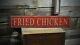 Primitive Fried Chicken Sign Rustic Hand Made Vintage Wooden Sign