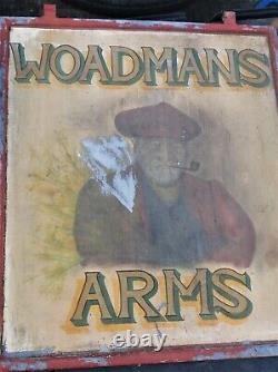 Pub signs iron work and hanging borad only, no lights as in pic, or wooden post