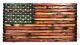RUSTIC AMERICAN FLAG- Wooden 21X11 In. Patriotic, Military, 4th July, Distressed