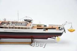 RV Calypso Research Vessel Handmade Wooden Ship Model 48 Scale 135 RC Ready