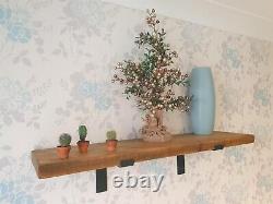 Reclaimed Rustic Industrial Wooden Scaffold Board Shelves With Brackets