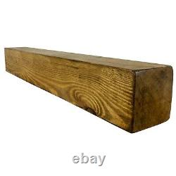 Reclaimed Wooden Mantle Beam 9.5cm X 9.5cm Handmade Solid Wood Pine Timber