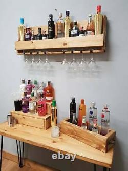Reclaimed wooden industrial console bar and table Hairpin legs