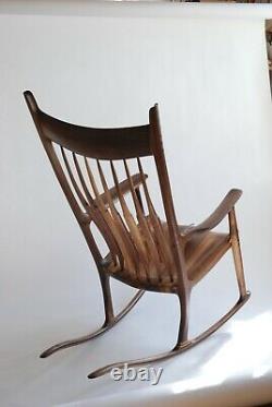 Rocking Chair inspired by Sam Maloof / wooden rocker / walnut chair