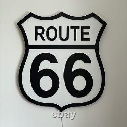 Route 66 wall sign with or without lights. Highway 66, wooden sign