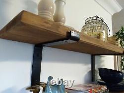 Rustic Industrial Wooden Scaffold Board Shelves+2 Brackets