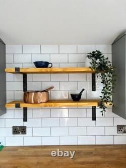 Rustic Wooden Handmade Shelves Reclaimed Recycled With or Without Metal Brackets