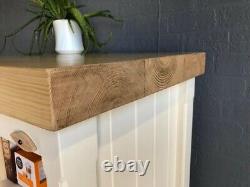 Rustic Wooden Pine 2 Door Freestanding Kitchen Handmade Cupboard Pantry Larder