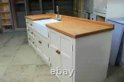 Rustic Wooden Pine Freestanding Kitchen Handmade Drawers Appliance Housing