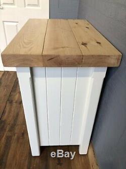 Rustic Wooden Pine Freestanding Kitchen Island Butchers Block Unit In Any Colour