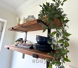 Rustic Wooden Scaffold Board Shelves Shelf, handmade, Bookshelf +2 Brackets