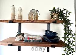Rustic Wooden Scaffold Board Shelves Shelf, handmade, Bookshelf +2 Brackets/1