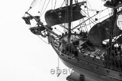 SEACRAFT GALLERY Black Pearl Caribbean Pirate Handmade Wooden Model Ship 45cm