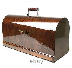 SINGER Sewing Machine Bentwood Carrying Wooden Case Top Cover Lid 201 15 66 27