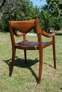Sam Maloof Low Back Dining Chair / handcrafted luxury wooden furniture