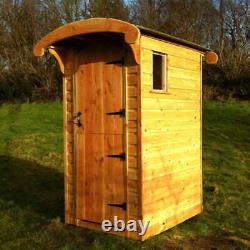 Single Outdoor Shower Cubicle Portable Bathroom Eco Bespoke Handmade Wooden