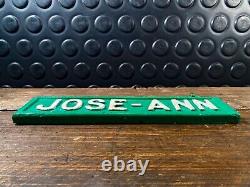 Small Wooden Handmade Painted Antique JOSE-ANN Name Hanging Sign