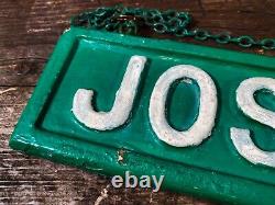 Small Wooden Handmade Painted Antique JOSE-ANN Name Hanging Sign