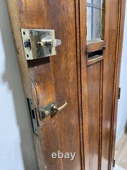 Solid Oak Hardwood Front Door-handmade-bespoke-wooden-1930s-period-leaded